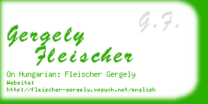 gergely fleischer business card